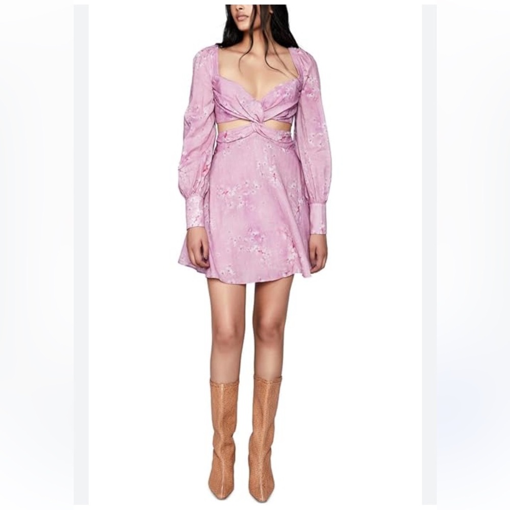 Pink Floral Mini Dress